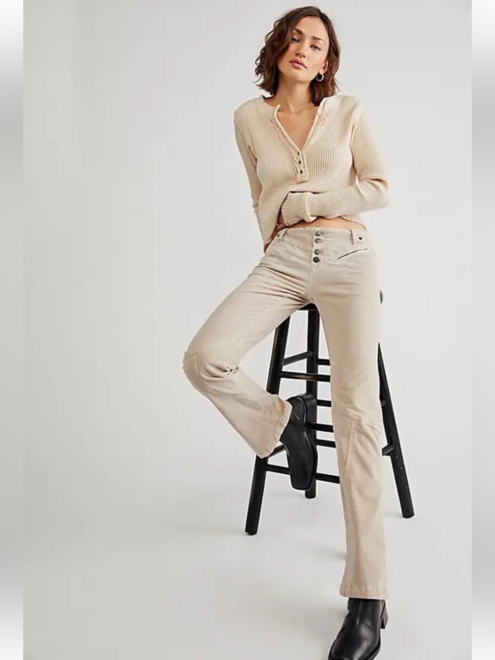 Free People Hit Back Slim Flare Pants size 2 boho bohemian
